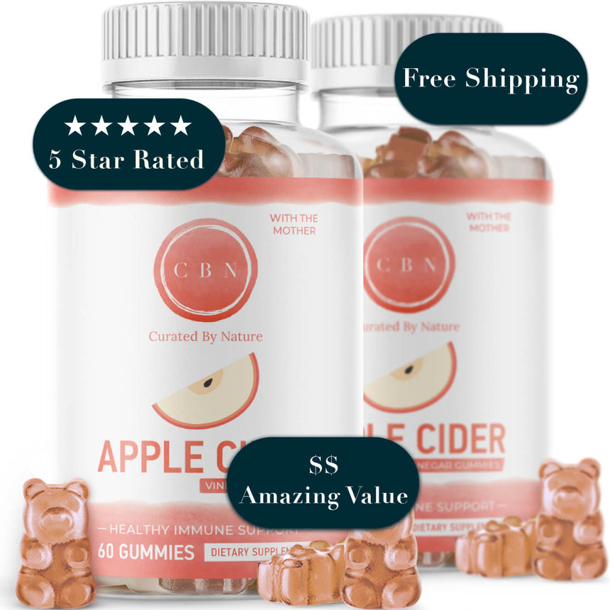 Apple Cider Vinegar Gummies - Vegan, Non-GMO, Low Sugar